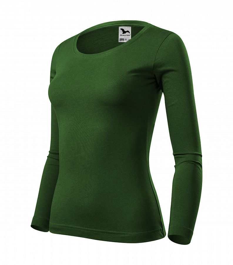 Dámské tričko FIT-T LS 169 lahvově zelená